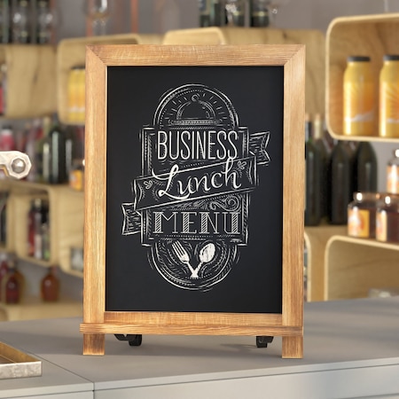 Flash Furniture Torched Wood Magnetic Tabletop/Hanging Chalkboard HFKHD-GDIS-CRE8-622315-GG